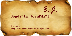Bogáts Jozafát névjegykártya